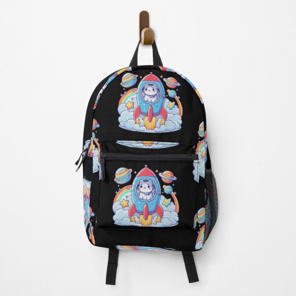 Item preview, space rocket cat rainbow designed and sold by Ren-Zou.