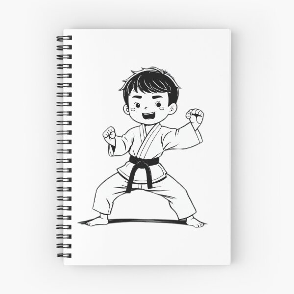 Item preview, Line drawing of a boy doing karate ,funny ,sarcastic illustrations,jeux olympiques paris 2024 designed and sold by Ilyanaboutique.