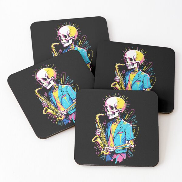 Item preview, Saxophone Playing Skeleton Funny Jazz Design designed and sold by LuminOrb.