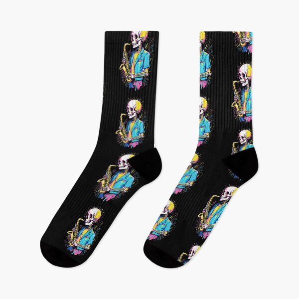 Item preview, Saxophone Playing Skeleton Funny Jazz Design designed and sold by LuminOrb.