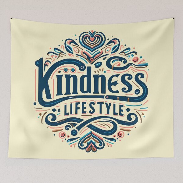Item preview, Kindness A Lifestyle, typography designed and sold by maxmaj.