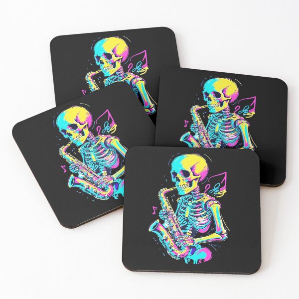 Item preview, Saxophone Playing Skeleton Funny Jazz Design designed and sold by LuminOrb.