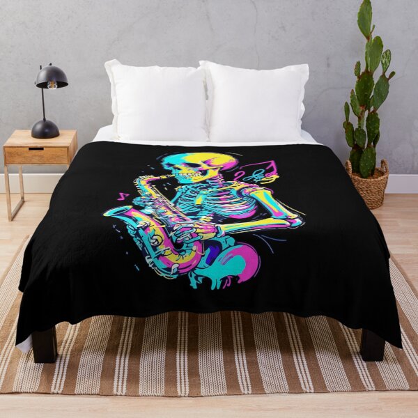 Item preview, Saxophone Playing Skeleton Funny Jazz Design designed and sold by LuminOrb.