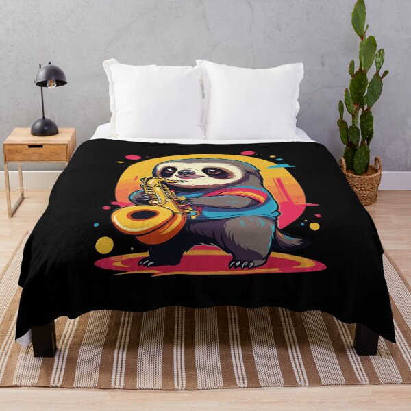 Item preview, Saxophonist Sloth Funny Jazz Design designed and sold by LuminOrb.