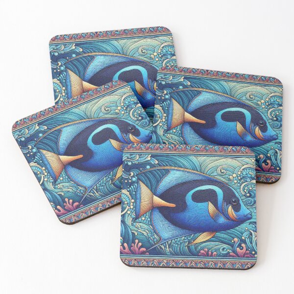 Item preview, wedge tailed blue tang designed and sold by Illuministique.