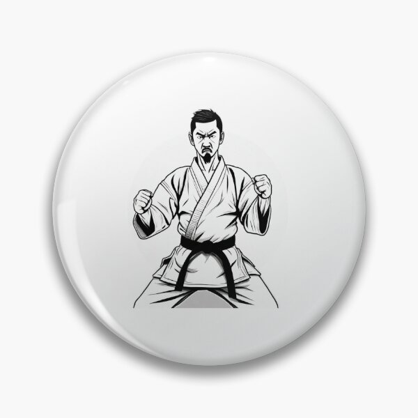Item preview, Line drawing of a men doing karate ,funny ,sarcastic illustrations,jeux olympiques paris 2024 designed and sold by Ilyanaboutique.