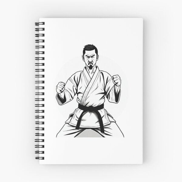Item preview, Line drawing of a men doing karate ,funny ,sarcastic illustrations,jeux olympiques paris 2024 designed and sold by Ilyanaboutique.