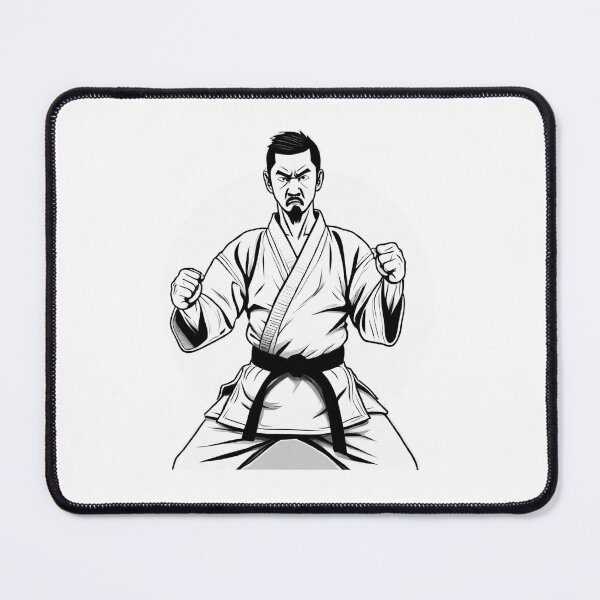 Item preview, Line drawing of a men doing karate ,funny ,sarcastic illustrations,jeux olympiques paris 2024 designed and sold by Ilyanaboutique.