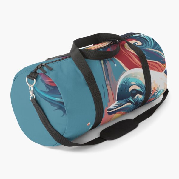 Item preview, Colorful Bottlenose Dolphin Breaching - Ocean Wildlife Art designed and sold by BNCH44.