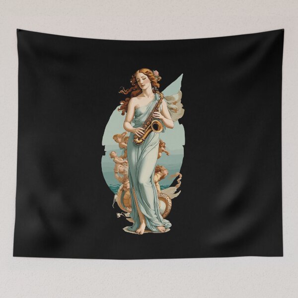 Item preview, Venus Playing Saxophone Funny Jazz Design designed and sold by LuminOrb.