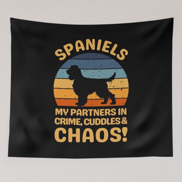 Item preview, Spaniels My Partners In Crime Cuddles & Chaos designed and sold by AussieWonders.