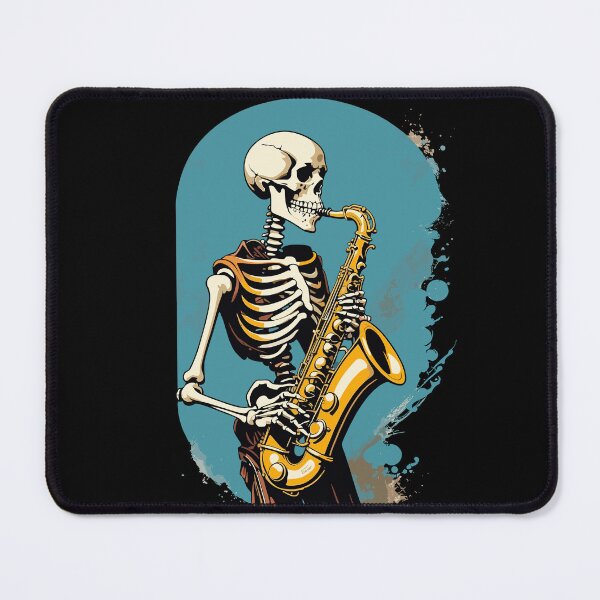 Item preview, Saxophone Playing Skeleton Funny Jazz Design designed and sold by LuminOrb.