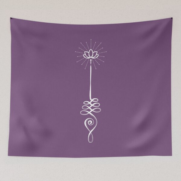 Item preview, Unalome with Plain Background - Plum + Snow designed and sold by Irene Estelle.