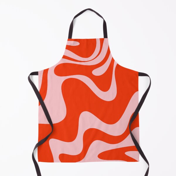 Item preview, Retro Liquid Swirl Abstract 2 in Bold Red-Orange and Pink designed and sold by kierkegaard.