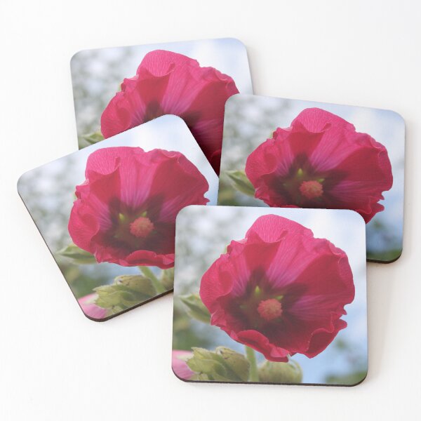 Item preview, Cerise pink hollyhock flower designed and sold by Emma  Amies.