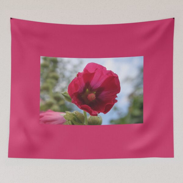 Item preview, Cerise pink hollyhock flower designed and sold by Emma  Amies.