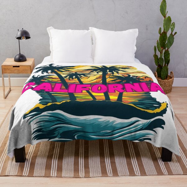 Item preview, California: Vintage Retro Sunset Beach And Crashing Waves designed and sold by Fantasy Masterpiece.
