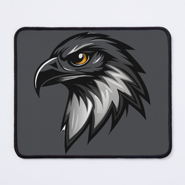 Item preview, Regal Black and White Hawk Portrait - Majestic Bird of Prey Art designed and sold by BNCH44.