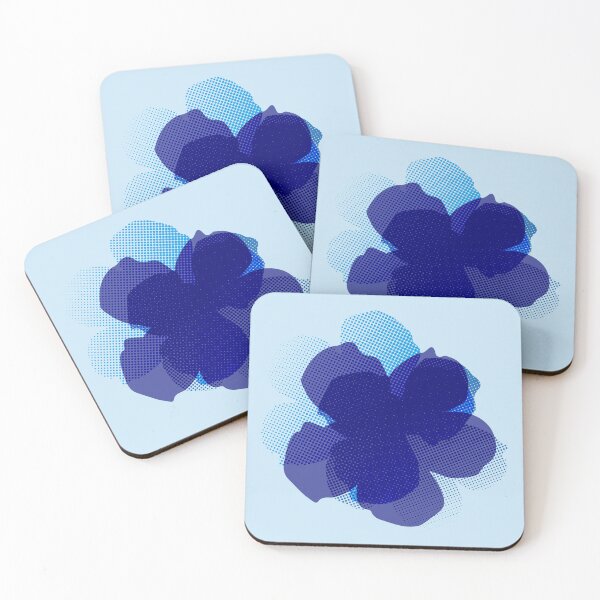 Item preview, Pop flowers ultramarine blue designed and sold by ladstudio.