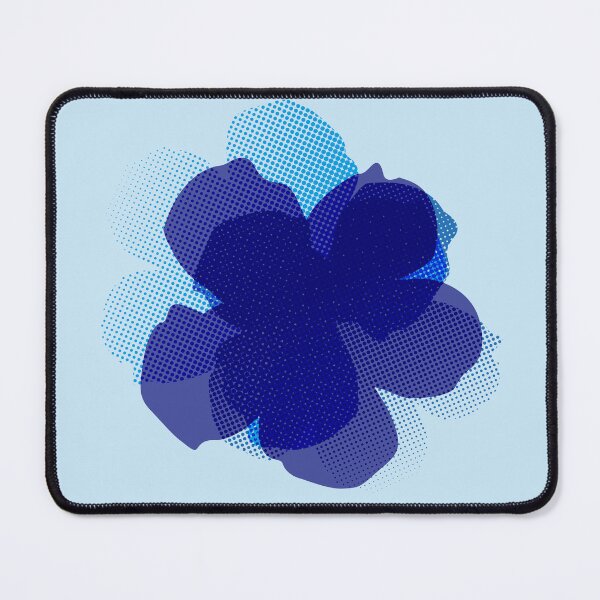 Item preview, Pop flowers ultramarine blue designed and sold by ladstudio.