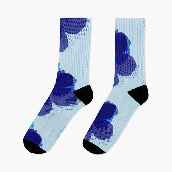 Item preview, Pop flowers ultramarine blue designed and sold by ladstudio.