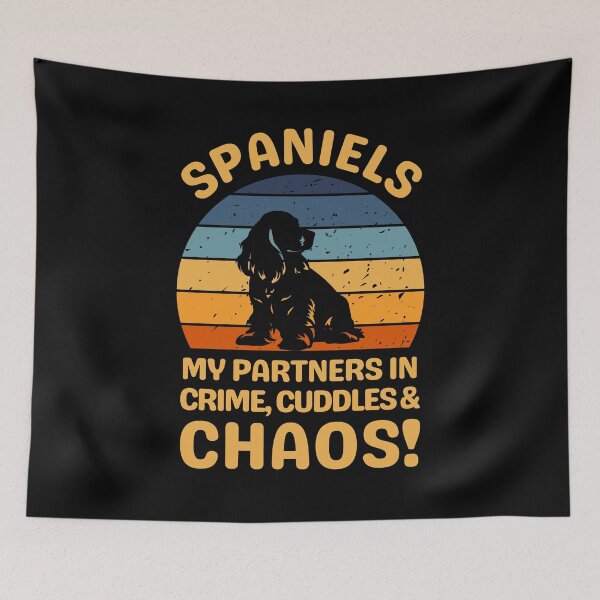 Item preview, Spaniels My Partners In Crime Cuddles & Chaos designed and sold by AussieWonders.