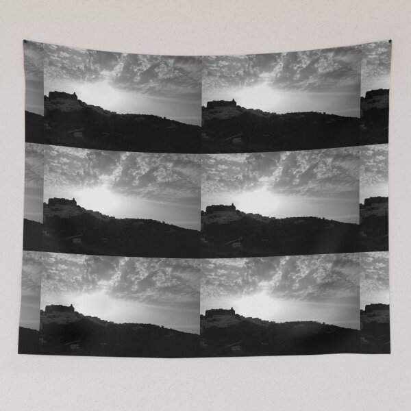 Item preview, Monastery on Patmos, evening 1, monochrome designed and sold by paulboizot.