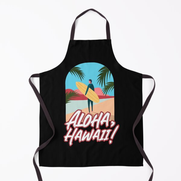 Item preview, Man Holding A Surfboard And Aloha Hawaii Word designed and sold by Luxuriously.