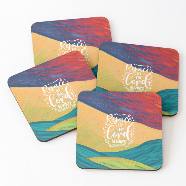 Item preview, Bible Verses About Faith - Philippians 4:4  - Crimson Sunset Preppy Colorful Art designed and sold by SpartanDStore.