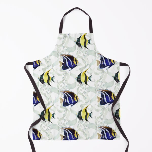 Item preview, Multifaceted seamless pattern of tropical fish and sea plants designed and sold by Ekalininart.