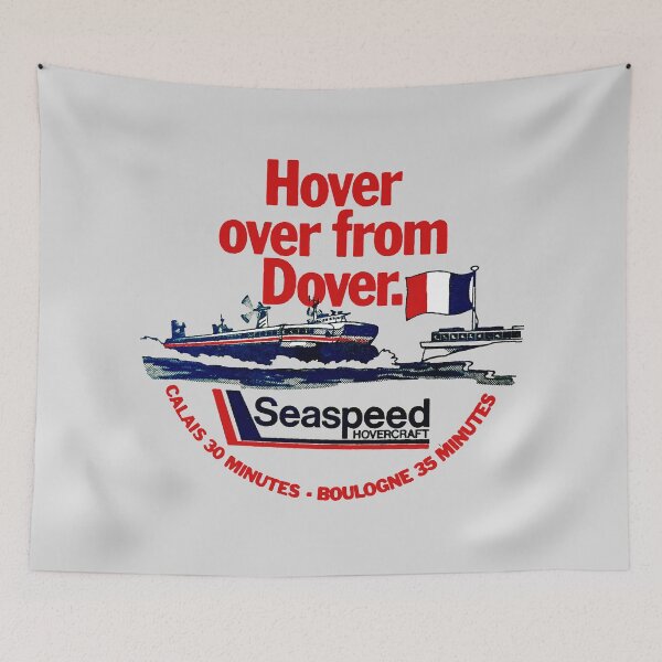 Item preview, SEASPEED HOVERCRAFT - DOVER TO FRANCE advert designed and sold by ThrowbackAds.