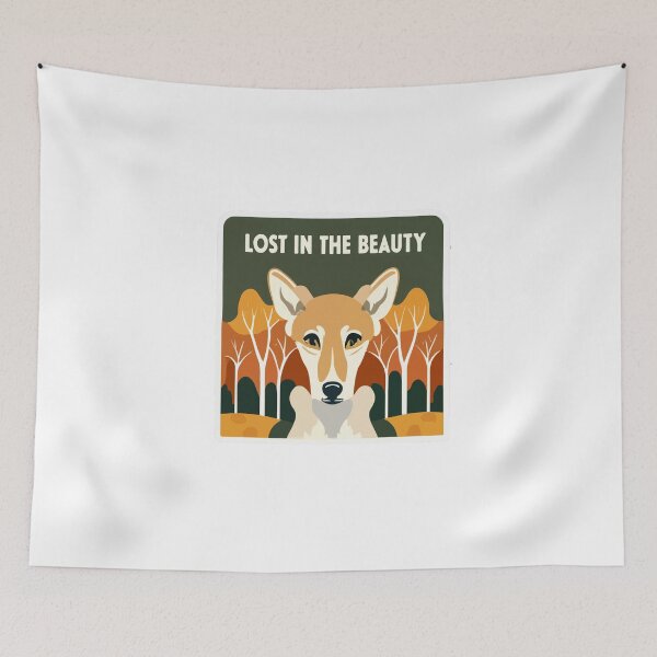 Item preview, Foxhound in Autumn Forest - Lost in the Beauty designed and sold by NiftyWrx.
