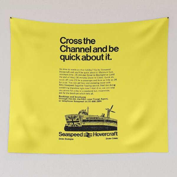Item preview, SEASPEED HOVERCRAFT - DOVER TO FRANCE advert designed and sold by ThrowbackAds.