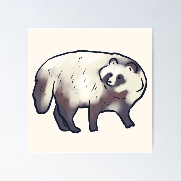 Item preview, raccoon dog art designed and sold by Mayarart.