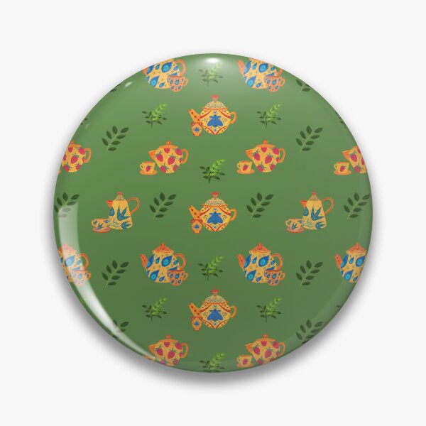Item preview, Yellow teapots and tea leaves pattern. designed and sold by Gormont.