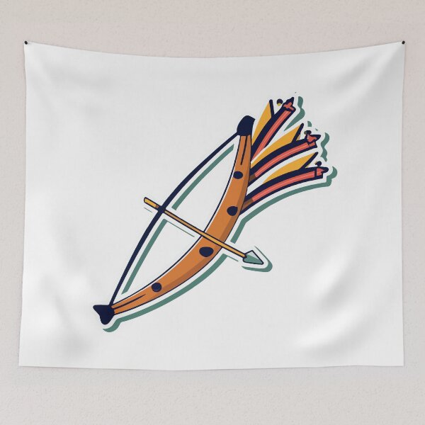 Item preview, Traditional Archery Gear Ready for the Hunt Illustration designed and sold by NiftyWrx.
