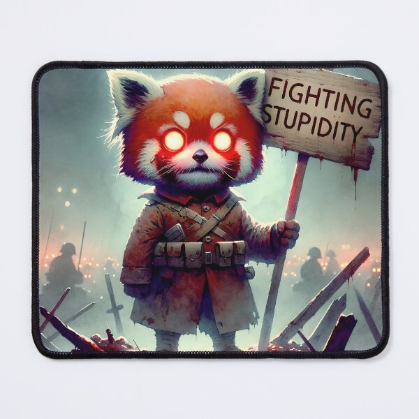 Item preview, Redpanda Memedesign - Fighting Stupidity designed and sold by FunverAI.