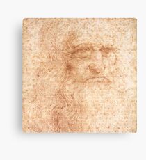 Brick Wall Painting Leonardo da Vinci by Leonardo da Vinci Urban Artist Canvas Print