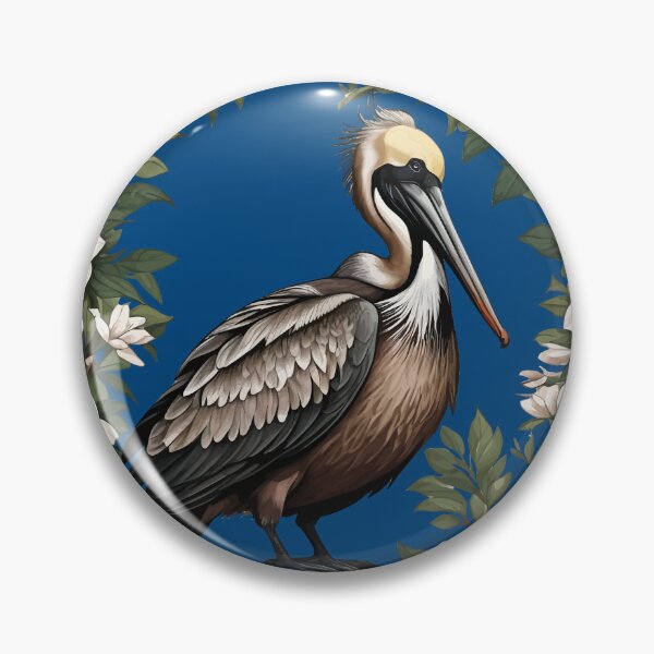 Item preview, Pelican Bird Surrounded By Magnolia Flowers designed and sold by taiche.