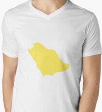 Saudi Arabia Love in Lemon Men's V-Neck T-Shirt