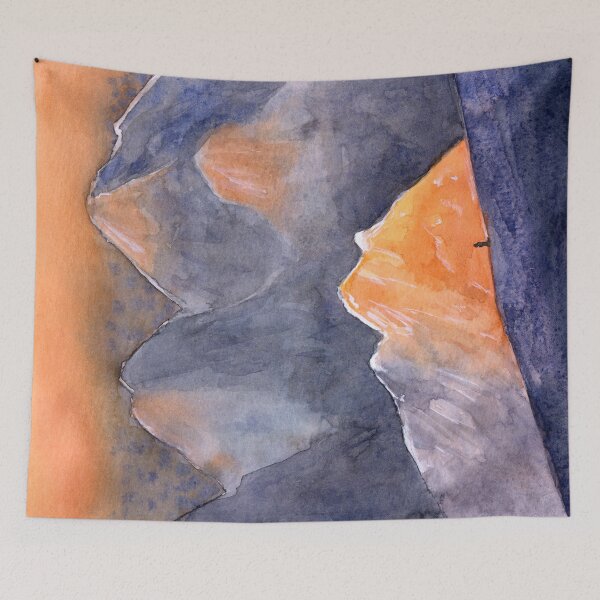 Item preview, Feeling Small - Mountain Watercolour Painting designed and sold by Pattokarts.