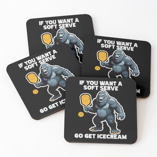 Item preview, If You Want A Soft Serve Go Get Icecream Pickleball Bigfoot designed and sold by GravitiTees.
