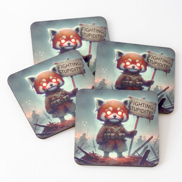 Item preview, Redpanda Memedesign - Fighting Stupidity designed and sold by FunverAI.