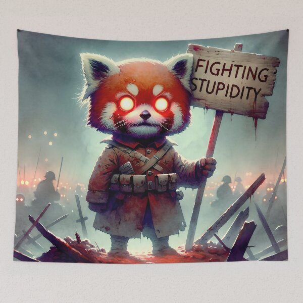 Item preview, Redpanda Memedesign - Fighting Stupidity designed and sold by FunverAI.