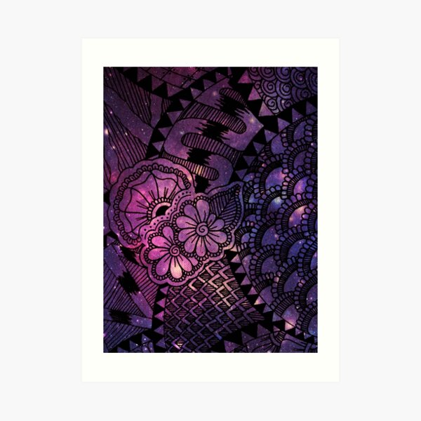 Space Floral Art Print
