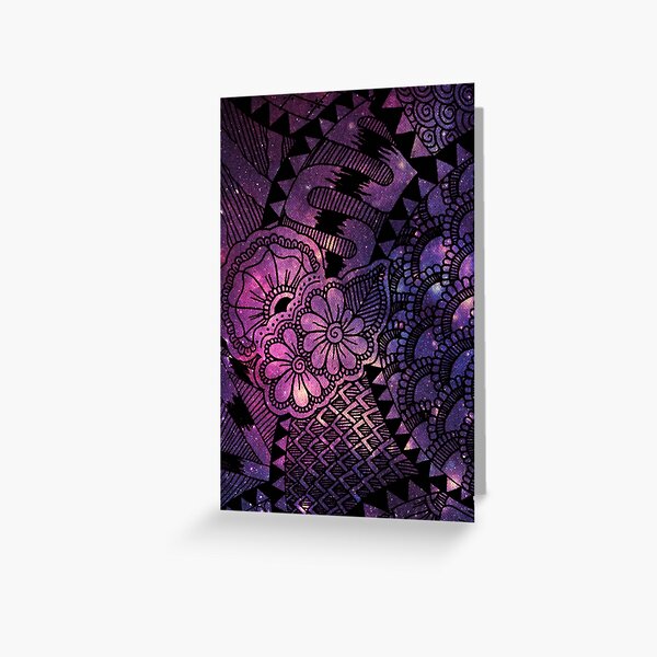 Space Floral Greeting Card