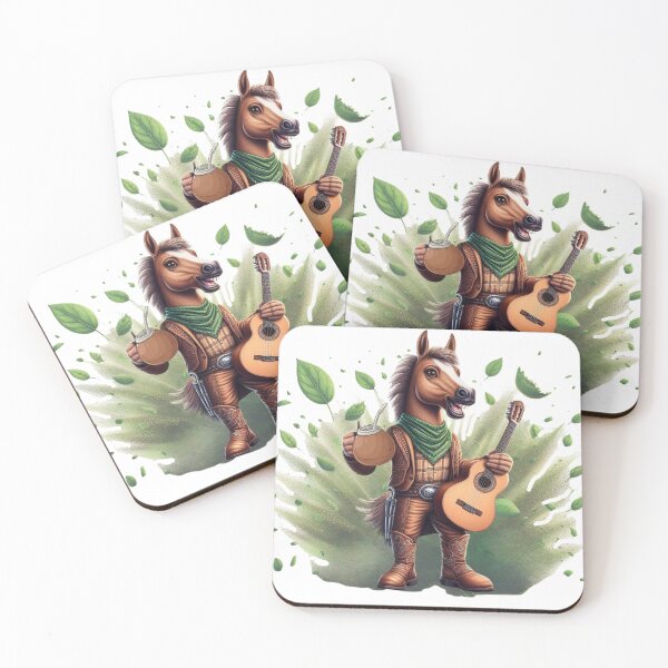 Item preview,  The horse plays guitar and drinks mate. Modern gaucho. designed and sold by Sublime Infinito.