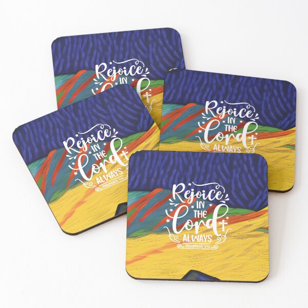 Item preview, Bible Verses About Faith- Philippians 4:4 -  Colorful Preppy Mountain Art designed and sold by SpartanDStore.