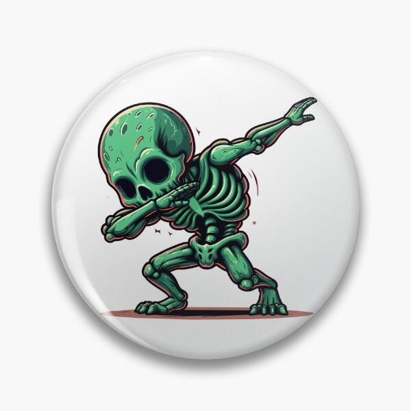 Item preview, Dabbing Skeleton - Cool Green Alien Dance Move Illustration designed and sold by Designowner.