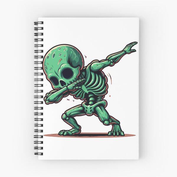 Item preview, Dabbing Skeleton - Cool Green Alien Dance Move Illustration designed and sold by Designowner.